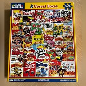 1000 piece Cereal Boxes jigsaw puzzle by White Mountain.
